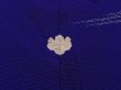Photo5: 6120T04z450 Antique Japanese Kimono Silk HAORI Flowers Dark lavender blue (5)