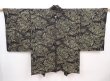 Photo1: 6120T06z750 Vintage Japanese Kimono Silk HAORI Scenery Black (1)