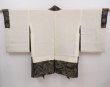 Photo7: 6120T06z750 Vintage Japanese Kimono Silk HAORI Scenery Black (7)