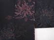 Photo3: 6120T07z580 Vintage Japanese Kimono Silk HAORI Flower Black (3)