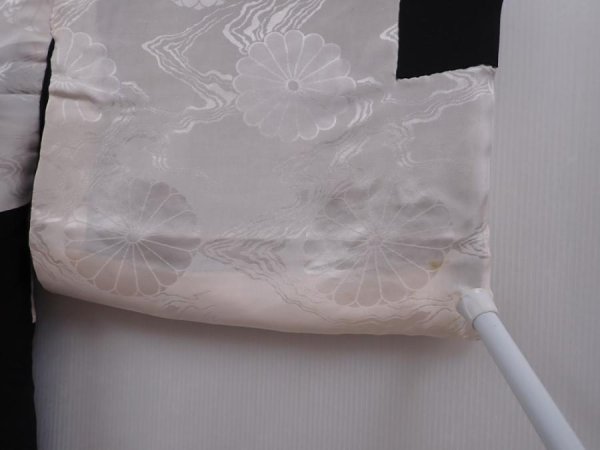 Photo8: 6120T07z580 Vintage Japanese Kimono Silk HAORI Flower Black (8)