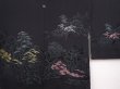 Photo3: 6120T08z480 Vintage Japanese Kimono Silk HAORI Scenery Black (3)