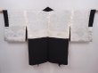 Photo7: 6120T08z480 Vintage Japanese Kimono Silk HAORI Scenery Black (7)
