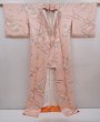 Photo8: 6120T10z850 Vintage Japanese Kimono Silk KOMON Flowers Pink (8)