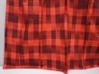 Photo4: 6120T11z790 Vintage Japanese Kimono Silk TSUMUGI  Orange-Red (4)