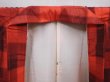Photo7: 6120T11z790 Vintage Japanese Kimono Silk TSUMUGI  Orange-Red (7)