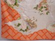 Photo6: 6120T12z1110 Vintage Japanese Kimono Silk FURISODE Folding fan Off-white (6)
