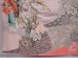 Photo6: 6120T13z1150 Vintage Japanese Kimono Silk FURISODE Flowers Pink (6)