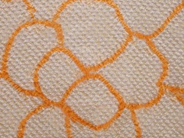 Photo4: 6121T01z670 Vintage Japanese Kimono Silk SHIBORI HAORI Big peony (4)