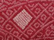 Photo3: 6121T02z440 Vintage Japanese Kimono Silk SHIBORI HAORI  Wine red (3)