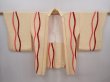 Photo5: 6121T03z560 Vintage Japanese Kimono Silk HAORI Tatewaku Light orange (5)