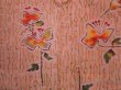 Photo3: 6121T04z340 Vintage Japanese Kimono Silk MEISEN HAORI Flower Dark salmon (3)