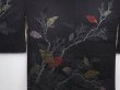 Photo3: 6121T05z520 Vintage Japanese Kimono Silk HAORI Branch Black (3)