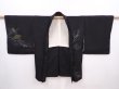 Photo6: 6121T05z520 Vintage Japanese Kimono Silk HAORI Branch Black (6)