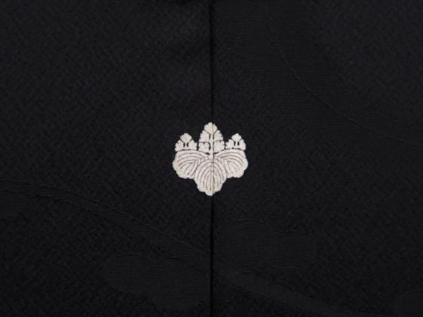 Photo5: 6121T07z620 Vintage Japanese Kimono Silk HAORI Karakusa Black (5)