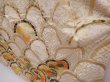 Photo4: 6121T09z1210 Vintage Japanese Kimono Silk FURISODE Flowers Sand beige (4)