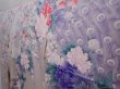 Photo2: 6121T11z1070 Vintage Japanese Kimono Silk FURISODE Peony Light gray (2)