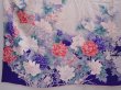 Photo5: 6121T11z1070 Vintage Japanese Kimono Silk FURISODE Peony Light gray (5)