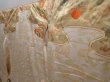 Photo2: 6121T12z1350 Vintage Japanese Kimono Silk FURISODE Flowers Sand beige (2)