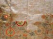 Photo8: 6121T12z1350 Vintage Japanese Kimono Silk FURISODE Flowers Sand beige (8)