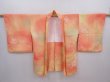 Photo4: 6126T02z540 Vintage Japanese Kimono Silk HAORI Flower Orangered (4)