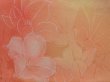 Photo5: 6126T02z540 Vintage Japanese Kimono Silk HAORI Flower Orangered (5)