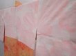 Photo7: 6126T02z540 Vintage Japanese Kimono Silk HAORI Flower Orangered (7)