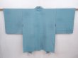 Photo1: 6126T03z470 Vintage Japanese Kimono Silk HAORI  Light blue (1)