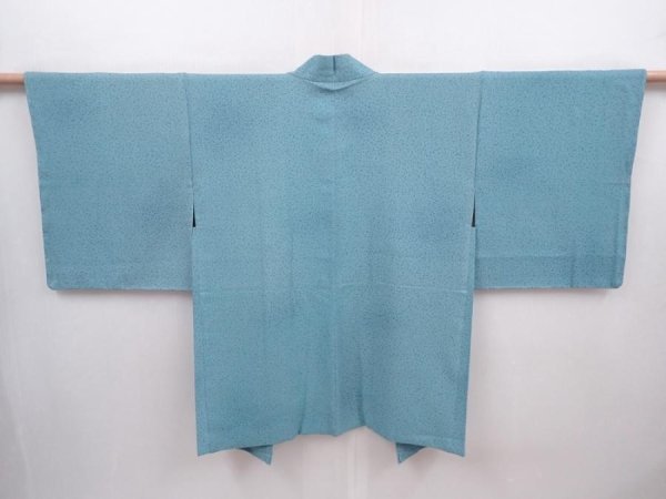 Photo1: 6126T03z470 Vintage Japanese Kimono Silk HAORI  Light blue (1)