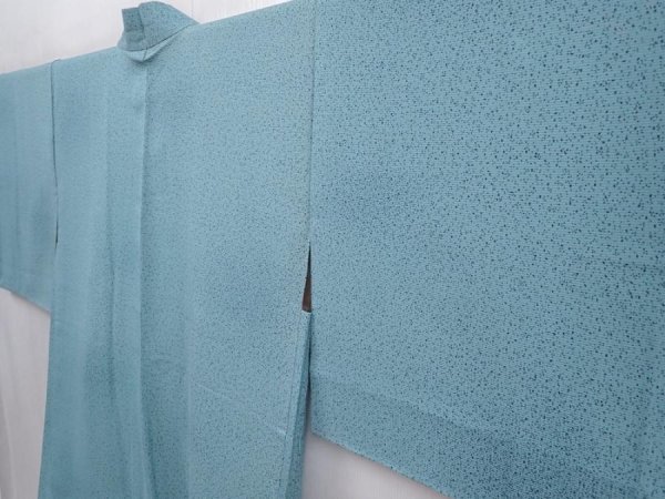 Photo2: 6126T03z470 Vintage Japanese Kimono Silk HAORI  Light blue (2)
