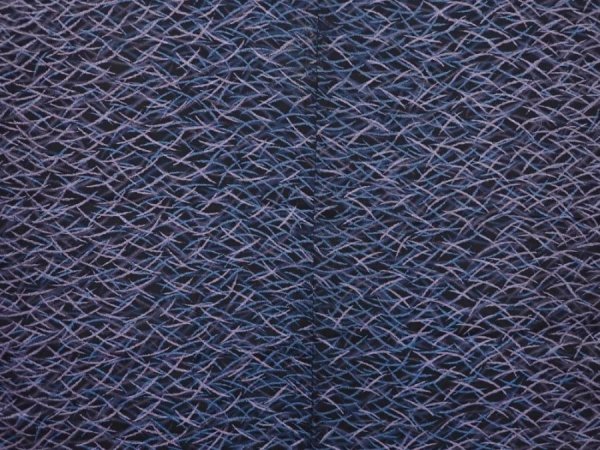 Photo4: 6126T04z360 Vintage Japanese Kimono Silk HAORI Shibakusa Steel blue (4)