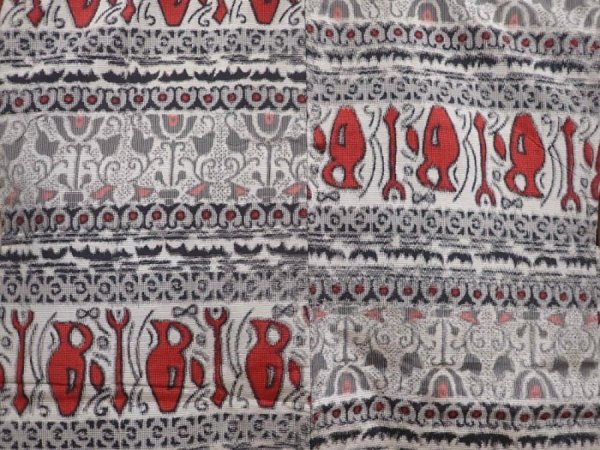 Photo3: 6126T05z480 Vintage Japanese Kimono Silk OSHIMA HAORI  Sand beige (3)