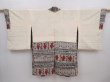Photo6: 6126T05z480 Vintage Japanese Kimono Silk OSHIMA HAORI  Sand beige (6)