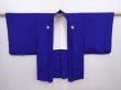 Photo6: 6126T06z460 Vintage Japanese Kimono Silk Kids HAORI Plain Dark lavender blue (6)