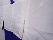 Photo8: 6126T06z460 Vintage Japanese Kimono Silk Kids HAORI Plain Dark lavender blue (8)