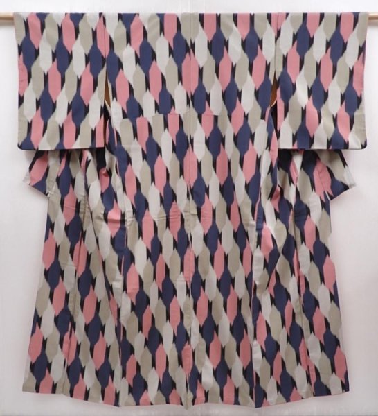 Photo1: 6126T07z940 Vintage Japanese Kimono Silk OMESHI Sand beige (1)