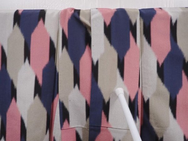 Photo8: 6126T07z940 Vintage Japanese Kimono Silk OMESHI Sand beige (8)