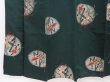 Photo4: 6126T09z730 Vintage Japanese Kimono Silk OMESHI  Dark green (4)