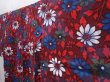 Photo2: 6126T10z800 Antique Japanese Kimono Cotton KOMON Flower Dark red (2)