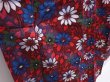 Photo3: 6126T10z800 Antique Japanese Kimono Cotton KOMON Flower Dark red (3)