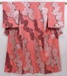 Photo1: 6126T11z980 Vintage Japanese Kimono Silk OMESHI Flower Pink (1)