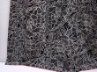 Photo4: 6126T12z760 Vintage Japanese Kimono Silk KOMON Peony Black (4)