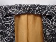 Photo7: 6126T12z760 Vintage Japanese Kimono Silk KOMON Peony Black (7)