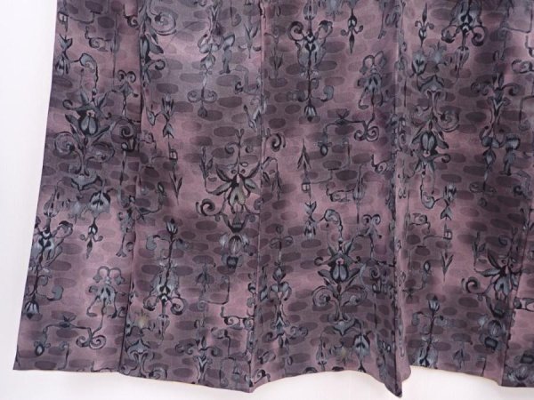 Photo4: 6126T13z710 Vintage Japanese Kimono Blend silk KOMON  Dull pink (4)