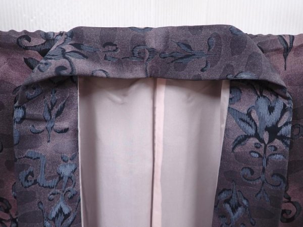 Photo8: 6126T13z710 Vintage Japanese Kimono Blend silk KOMON  Dull pink (8)