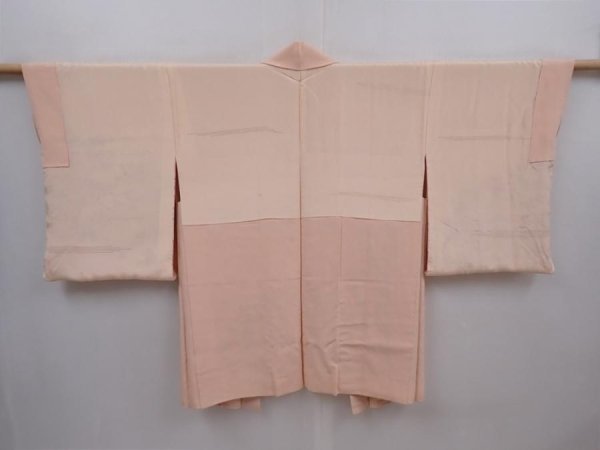 Photo5: 6128T01z600 Vintage Japanese Kimono Silk HAORI Tree Peach (5)