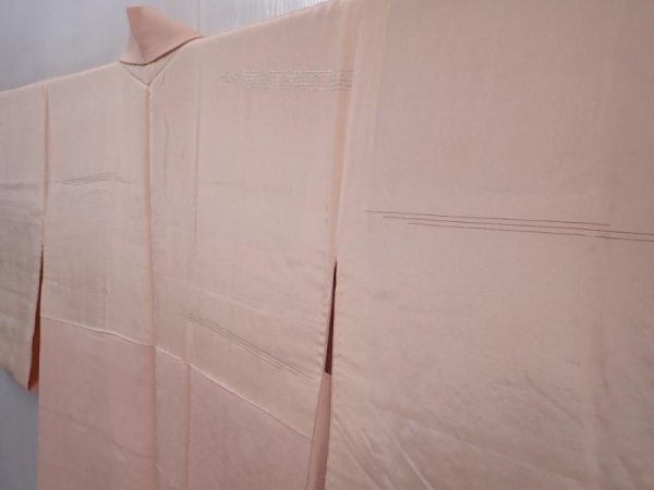 Photo7: 6128T01z600 Vintage Japanese Kimono Silk HAORI Tree Peach (7)