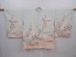 Photo1: 6128T02z510 Vintage Japanese Kimono Silk HAORI Chrysanthemum Light blue (1)