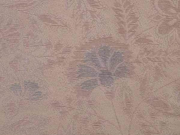 Photo4: 6128T03z690 Vintage Japanese Kimono Silk HAORI Flowers Cream-White (4)