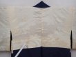 Photo8: 6128T05z610 Vintage Japanese Kimono Silk HAORI Flowers Navy (8)